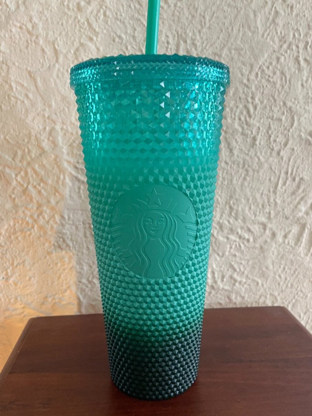 Starbucks Holiday Mint Green Waxberry Studded Cold Cup Tumbler 2022 Straw 24oz